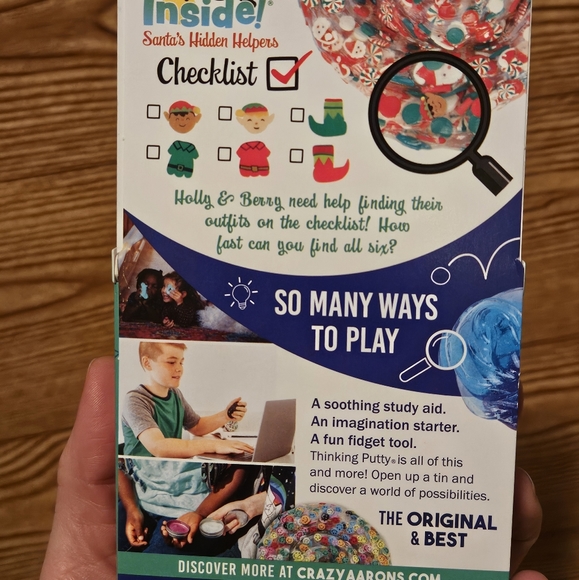 Crazy Aaron’s Christmas hide inside Santa’s Hidden Helpers Thinking Putty - Picture 4 of 4